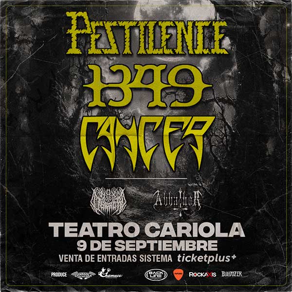 Teatro Cariola Oficial | Pestilence -1349 - Cancer | 09 de Septiembre 2025.